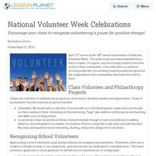 National Volunteer Week Celebrations Lesson Planet Article National Volunteer Week Celebrations Lesson Planet Article