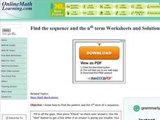 Find the Sequence and the Nth Term Interactive Find the Sequence and the Nth Term Interactive