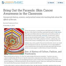 Bring Out the Parasols:  Skin Cancer Awareness in the Classroom Lesson Planet Article Bring Out the Parasols:  Skin Cancer Awareness in the Classroom Lesson Planet Article