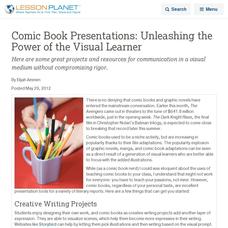Comic Book Presentations: Unleashing the Power of the Visual Learner Lesson Planet Article Comic Book Presentations: Unleashing the Power of the Visual Learner Lesson Planet Article
