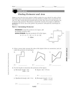 Finding Perimeter and Area Worksheet Finding Perimeter and Area Worksheet