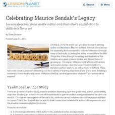 Celebrating Maurice Sendak's Legacy Lesson Planet Article Celebrating Maurice Sendak's Legacy Lesson Planet Article