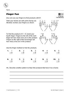 Finger Fun Worksheet Finger Fun Worksheet
