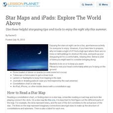 Star Maps and iPads: Explore The World Above Lesson Planet Article Star Maps and iPads: Explore The World Above Lesson Planet Article