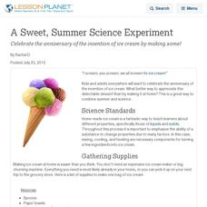 A Sweet, Summer Science Experiment Lesson Planet Article A Sweet, Summer Science Experiment Lesson Planet Article