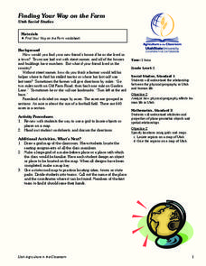 Finding Your Way on the Farm Lesson Plan Finding Your Way on the Farm Lesson Plan