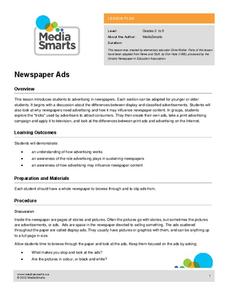 Newspaper Ads Lesson Plan Newspaper Ads Lesson Plan