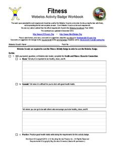 Fitness Worksheet Fitness Worksheet