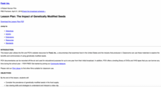 The Impact of Genetically Modified Seeds Lesson Plan The Impact of Genetically Modified Seeds Lesson Plan