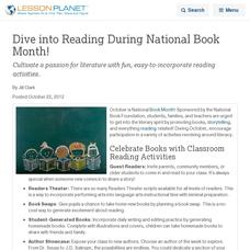 Dive into Reading During National Book Month! Lesson Planet Article Dive into Reading During National Book Month! Lesson Planet Article
