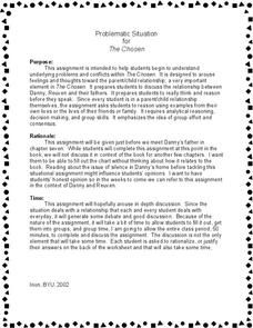The Chosen: Problematic Situation Lesson Plan The Chosen: Problematic Situation Lesson Plan