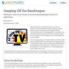 Jumping Off the Bandwagon Lesson Planet Article Jumping Off the Bandwagon Lesson Planet Article