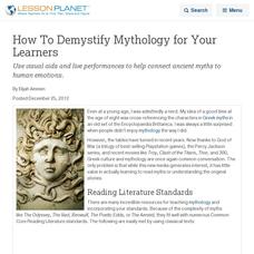How To Demystify Mythology for Your Learners Lesson Planet Article How To Demystify Mythology for Your Learners Lesson Planet Article