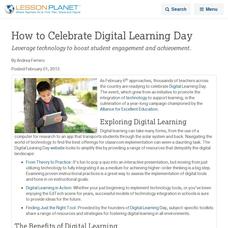 How to Celebrate Digital Learning Day Lesson Planet Article How to Celebrate Digital Learning Day Lesson Planet Article
