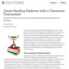 Create Reading Madness with a Classroom Tournament Lesson Planet Article Create Reading Madness with a Classroom Tournament Lesson Planet Article