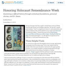 Honoring Holocaust Remembrance Week Lesson Planet Article Honoring Holocaust Remembrance Week Lesson Planet Article