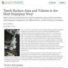 Teach Surface Area and Volume in the Most Engaging Way! Lesson Planet Article Teach Surface Area and Volume in the Most Engaging Way! Lesson Planet Article