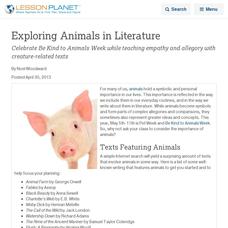 Exploring Animals in Literature Lesson Planet Article Exploring Animals in Literature Lesson Planet Article