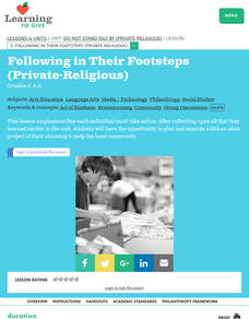 Following in Their Footsteps Lesson Plan Following in Their Footsteps Lesson Plan
