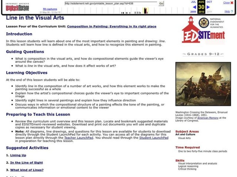Follow the Leader: Line in the Visual Arts Lesson Plan Follow the Leader: Line in the Visual Arts Lesson Plan
