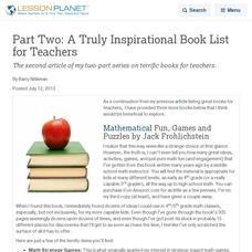 Part Two: A Truly Inspirational Book List for Teachers Lesson Planet Article Part Two: A Truly Inspirational Book List for Teachers Lesson Planet Article