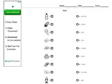 Food Worksheet Food Worksheet