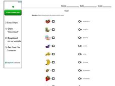 Food Worksheet Food Worksheet