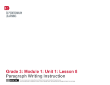 Paragraph Writing Instruction Lesson Plan Paragraph Writing Instruction Lesson Plan