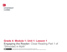 EngageNY Grade 4 ELA Module 1A, Unit 1 EngageNY Grade 4 ELA Module 1A, Unit 1