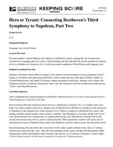 Hero or Tyrant: Connecting Beethoven’s Third Symphony to Napoleon, Part Two Unit Plan Hero or Tyrant: Connecting Beethoven’s Third Symphony to Napoleon, Part Two Unit Plan