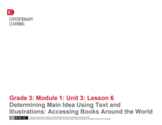 Determining Main Idea Using Text and Illustrations: Accessing Books Around the World Lesson Plan Determining Main Idea Using Text and Illustrations: Accessing Books Around the World Lesson Plan