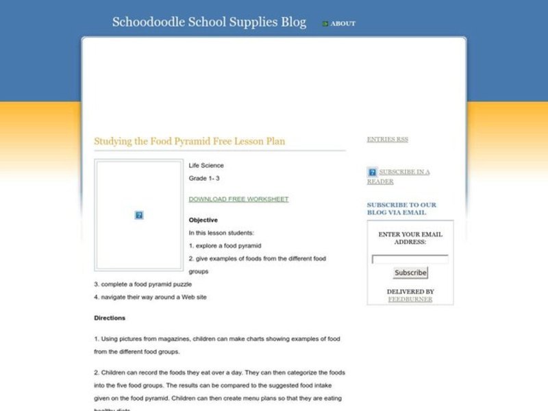Food Pyramid Lesson Plan Food Pyramid Lesson Plan