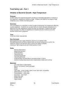 Food Safety Lab Lesson Plan Food Safety Lab Lesson Plan