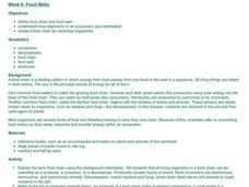 Food Webs Lesson Plan Food Webs Lesson Plan