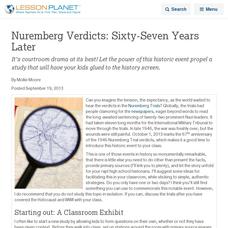 Nuremberg Verdicts: Sixty-Seven Years Later Lesson Planet Article Nuremberg Verdicts: Sixty-Seven Years Later Lesson Planet Article