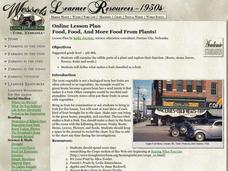 Food, Food, And More Food From Plants! Lesson Plan Food, Food, And More Food From Plants! Lesson Plan