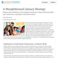 A Straightfoward Literacy Strategy Lesson Planet Article A Straightfoward Literacy Strategy Lesson Planet Article