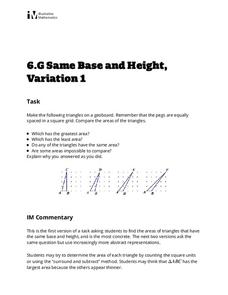 Same Base and Height, Variation 1 Activity Same Base and Height, Variation 1 Activity
