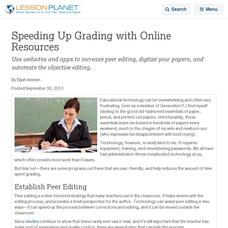 Speeding Up Grading with Online Resources Lesson Planet Article Speeding Up Grading with Online Resources Lesson Planet Article