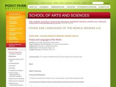 Foods and Languages of the World Lesson Plan Foods and Languages of the World Lesson Plan