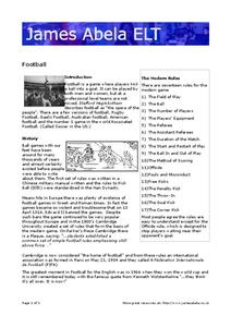 Football Worksheet Football Worksheet