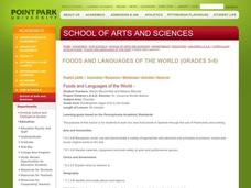 Foods and Languages of the World Lesson Plan Foods and Languages of the World Lesson Plan