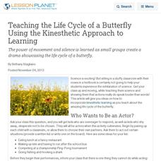Teaching the Life Cycle of a Butterfly Using the Kinesthetic Approach to Learning Lesson Planet Article Teaching the Life Cycle of a Butterfly Using the Kinesthetic Approach to Learning Lesson Planet Article