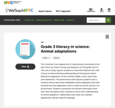 Grade 3 Literacy in Science: Animal Adaptations Unit Plan Grade 3 Literacy in Science: Animal Adaptations Unit Plan