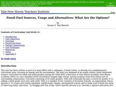 Fossil Fuel Sources, Usage and Alternatives: What Are the Options? Lesson Plan Fossil Fuel Sources, Usage and Alternatives: What Are the Options? Lesson Plan