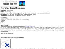 Four-Wing Paper Boomerang Lesson Plan Four-Wing Paper Boomerang Lesson Plan