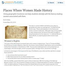 Places Where Women Made History Lesson Planet Article Places Where Women Made History Lesson Planet Article