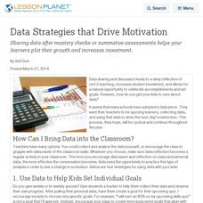 Data Strategies that Drive Motivation Lesson Planet Article Data Strategies that Drive Motivation Lesson Planet Article