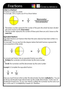Fractions Worksheet Fractions Worksheet