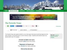 The Preterite Tense Interactive The Preterite Tense Interactive